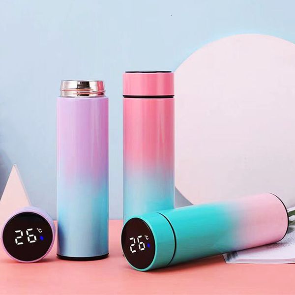 Bouteilles d'eau Bouteille d'eau avec affichage de la température Smart Touch Portable Thermos Flask Car Water Cup Winter Coffee Cups Fashion Vacuum Cup 230320