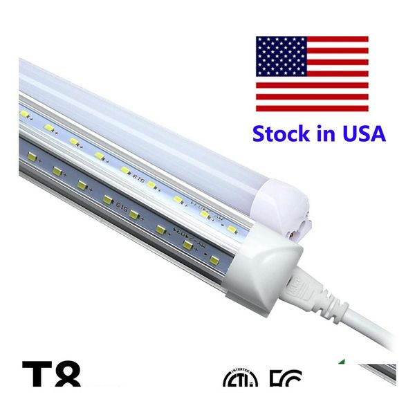 Светодиодные трубки Linkable Light BB 4 5 6 8 футов T8 Tube Integrate V Shape 4ft 8ft Fluorescent Shop Fireh