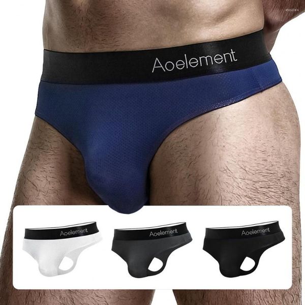 Cuecas masculinas calcinha na moda respirável homens tangas hip oco para fora g-string sexy dentro do desgaste