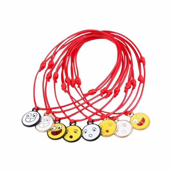 32pcs liga criativa emoticons embalam -se a manada de pulseira ajustável Mulher Homp Hip Hop Fashion Jewelry