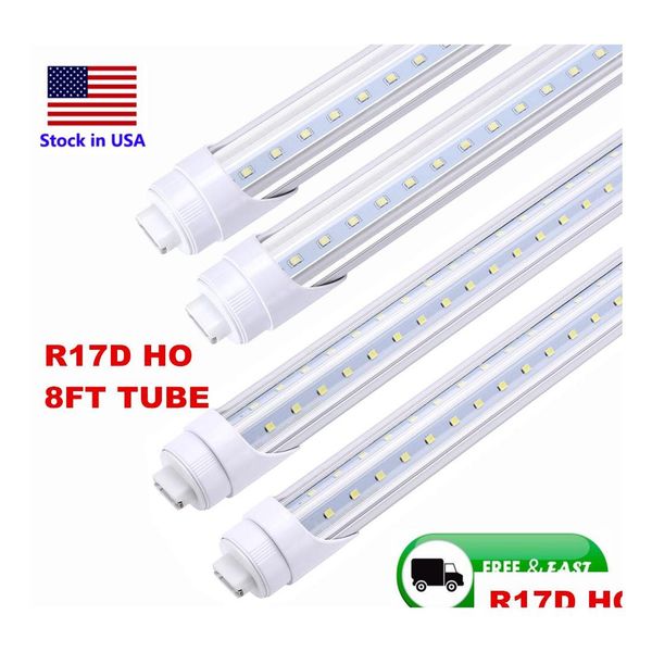 Tubos de LED 65W V 8ft 6000k R17D HO Base T8 Tubo 45W Bypass Bypass de 8 pés Lâmpada fluorescente BB Luzes de entrega