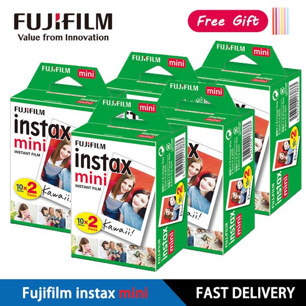 Фильм-бренд 10-100 листов Fujifilm Instax Mini Liplay 11 9 8 7S 90 Link Film White Edge Po Pap для Fuji Instant Camera 230320