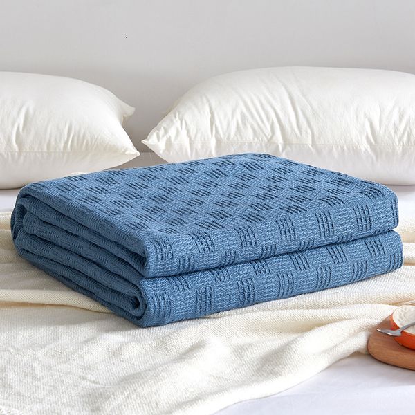 Cobertores Jacquard Puro algodão Toalheiro Clanta de linha para estudante adulto super macio capa de cama arremesso de capa de verão Sofá Escritório Ding 230320