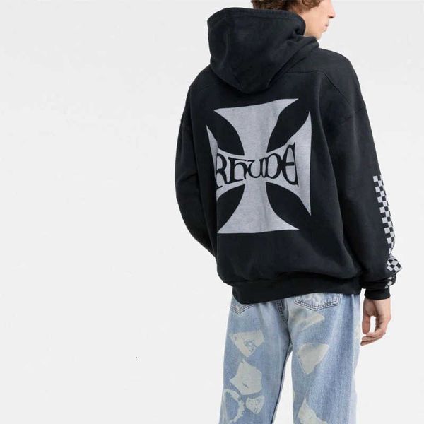 Erkek Hoodies Sıradan Gevşek Hoodie Style Trend Fashion 2022 Yeni Gelişler Rutherde Retro Yıkanmış Eski Sweatshirts Yapın Çift Giyen Erkek Kadınlar Açık Tarzda Gündelik