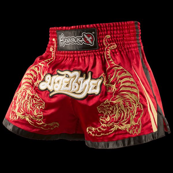 Shorts masculinos tigre vermelho mma luta shorts esportes treinamento de fitness muay thai shorts boxe terno sanda terno 230317