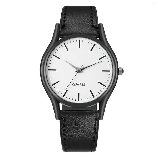 Orologi da polso Prodotti di tendenza Orologio da uomo Quarzo minimalista Donna Quadrante in acciaio inossidabile Cintura in pelle Orologio casual Coppia 2023