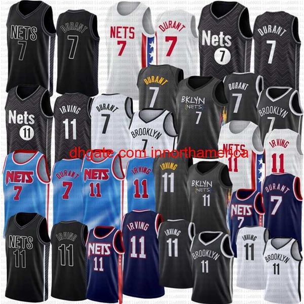 Kevin Durant Kyrie Irving Weißes 2022 2023 City Shirt Schwarzes Trikot