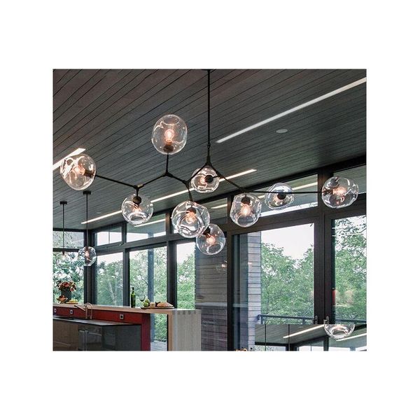 Lâmpadas pendentes Candeliers iluminando a lâmpada moderna da árvore natural Suspensão Suspensão de Natal Luz El Dinning Drop Dat entre Dhrsx