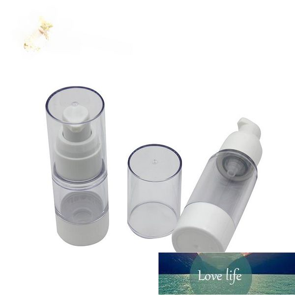 Imbottigliamento secondario di fascia alta Bottiglia trasparente per lozione airless Bottiglie sottovuoto ricaricabili portatili per imballaggi cosmetici da viaggio 50 ml 30 ml 15 ml