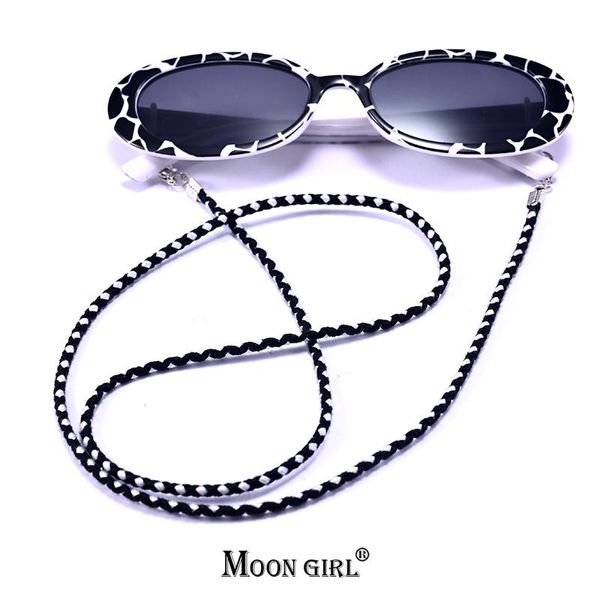 Güneş gözlüğü kılıfları çantalar moda renkli pamuk halat gözlükler kordonlu hafif kadınlar yüz maske zinciri boyun camları kayış tutucular