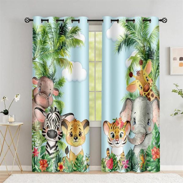 Tenda Bambini Come Tigre Elefante Animale Serie Tende Ragazzi Decorazione Camera Da Letto Tasso Di Ombreggiatura Più Del 90% Di Protezione Dai Raggi UV