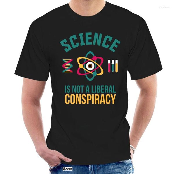 Camisetas de Camisetas Men Camisa de Ciências Liberal Conspiracy Chemistry Physics Scientology Politic Political Geek 8572Z