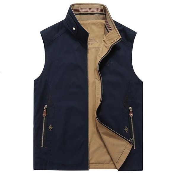 Gilet da uomo Uomo Vestire Gilet formale Gentiluomo Senza maniche Uscite Abiti maschili dell'esercito Gilet nero Sacco Lusso sociale 230320