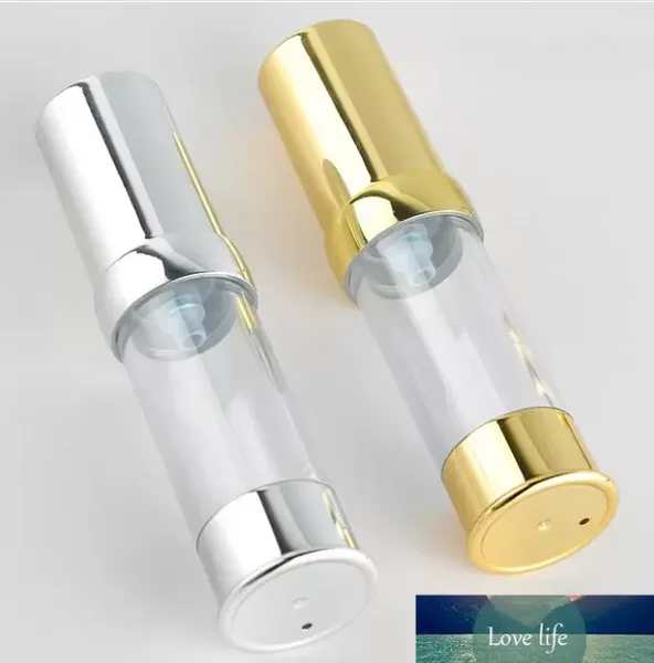 5 ml 10 ml 30 ml leere Pumpflaschen Gold Silber 15 ml Airless-Flasche für kosmetische Emulsionsessenz Kosmetikbehälter Großhandel