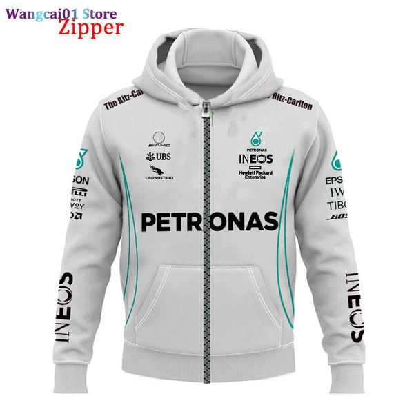 wangcai01 wangcai01 jaquetas masculinas 2023 Hot F1 Hoodie Fórmula One Racing de carro 3D Impressão do golfo gulf Mulheres Moda zíper Sorto Casaco de primavera 0320H23