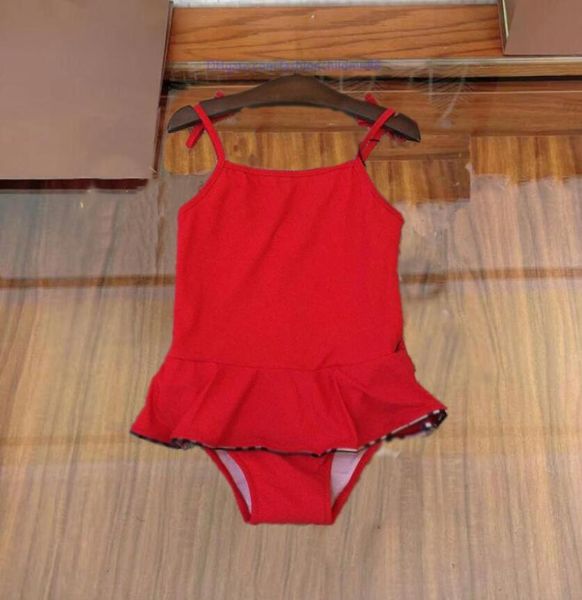 Costume da bagno intero da bambina per bambina Designer Summer Baby Girl Bikini da spiaggia Nuoto Bambini Stampa Costumi da bagno senza maniche Abbigliamento da boutique