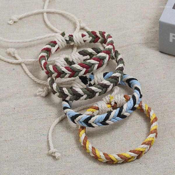 Charm Bracelets Twine Ehepaar Ethnisches handgefertigtes Seil geflochtenes Armband einfach