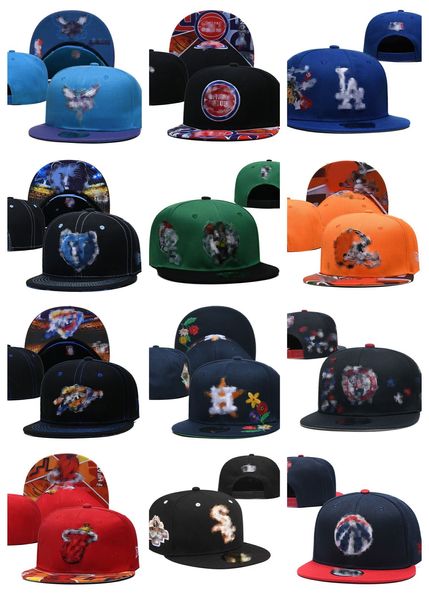 Homens homens snapbacks equipados chapéus bordando futebol osso Baskball visors de algodão letra bola malha flexível gorros de chapéu plano Hip Hop esportes ao ar livre