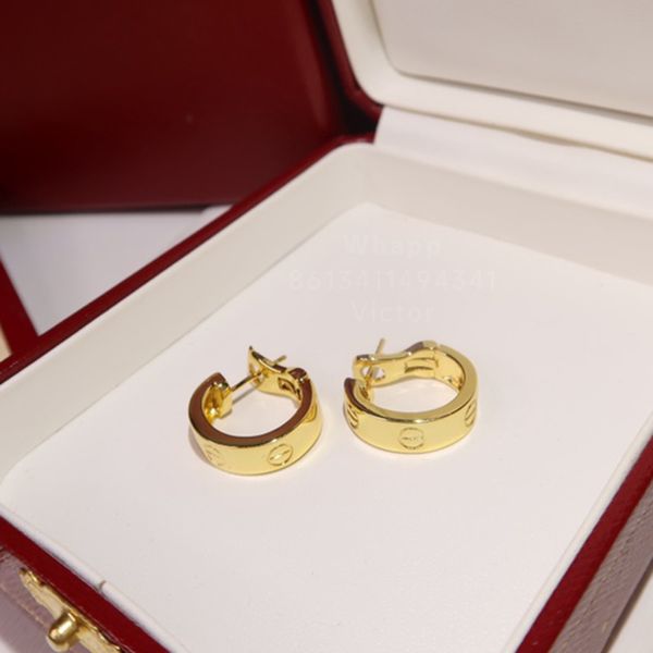 Ciondoli per orecchini LOVE per donna progettista di borchie argento pregiato Placcato in oro 18K T0P qualità più alta contro qualità regalo squisito moda regali premium di lusso 012