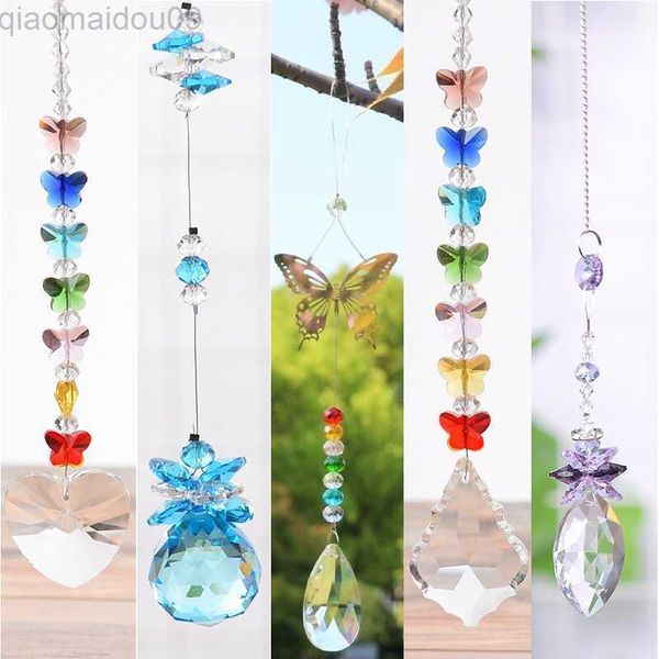 Decorações de jardim Crystal Sun Catchers Chandelier Crystals Ball Prism Pendant Rainbow Maker Hanging Chakra Cascade SunCatcher Home Garden Decor AA230320