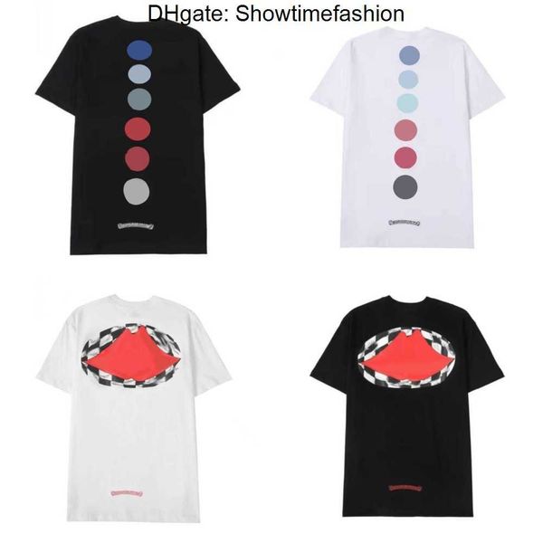Mode classique Ch Hommes t-shirts Sanskrit Lettre T-shirt Horseshoe Cross Pattern T-shirts Designers Hip Hop T-shirts Femme Été Tops T-shirts JWN5