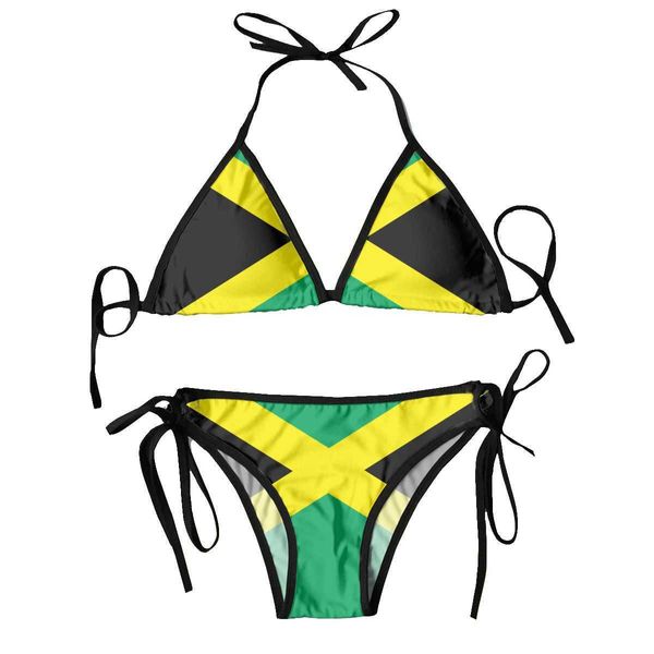 Bikini set Sexy perizoma brasiliano Bikini Mujer Costumi da bagno Donna 2023 Jamaica Flag Summer Beachwear P230316