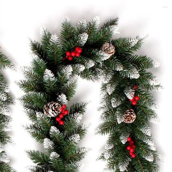 Fiori decorativi che vendono bastoncini da 2,7 metri bianchi rossi frutta rattan decorazioni natalizie pigna porta oggetti di scena appesi