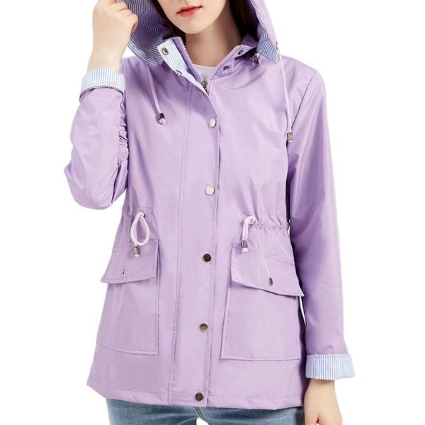 Giacche da donna Cappotto classico casual Bottoni Cappotto caldo da donna Giacca con cappello staccabile Impermeabile