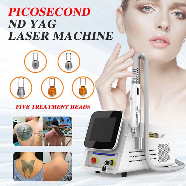 Picolaser Machine portátil profissional 2000W Big Power Five Treation Sobes Remoção de tatuagem para todas as cores