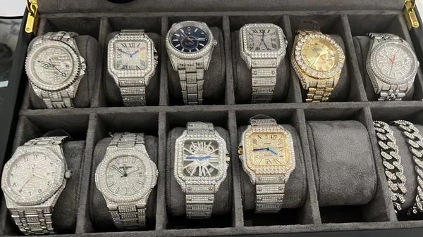 Корпус автоматических часов Montre de luxe с бриллиантами, 42 мм, автоматические механические часы, стальные мужские часы, водонепроницаемые, L