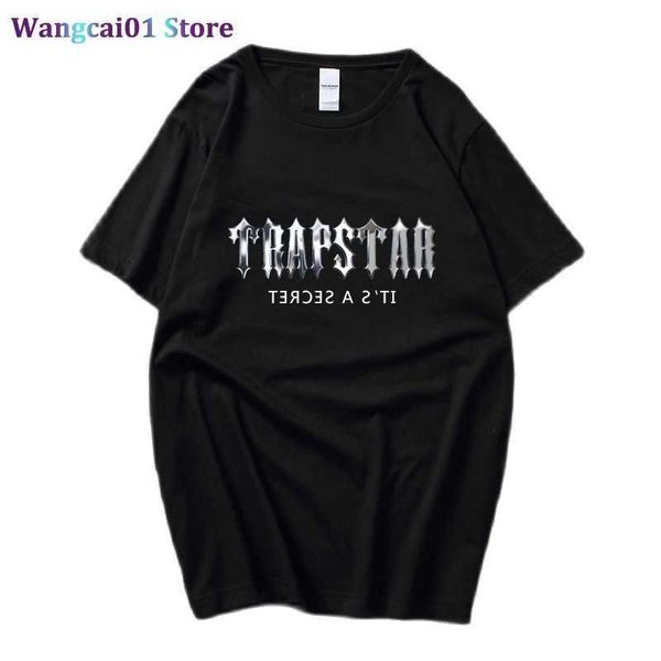 Camisetas masculinas armadilha de verão quente e camiseta estrela homens moda casual curto seve harajuku tops de grandes dimensões de grandes dimensões