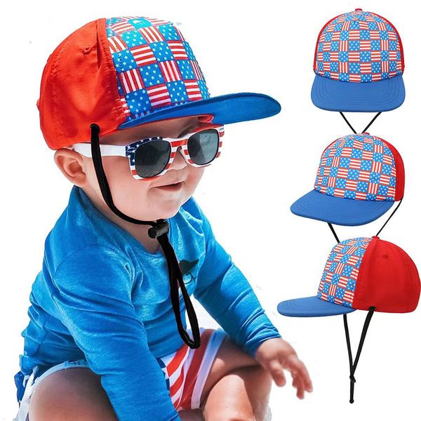 Summer Kids Baseball Cap ao ar livre anti-UV Sun Hat Hatside Hat para meninos meninas Anti-Slash Water Caps de bola seca rápida M4278