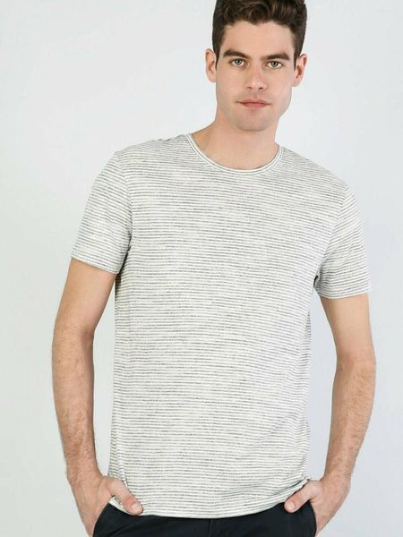 Magliette da uomo Colins Uomo Regular Fit Grigio Heather Maglietta a maniche corte Moda Uomo Magliette CL1041871