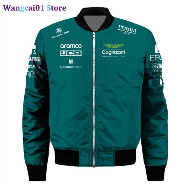 wangcai01 wangcai01 Мужские куртки 2023 Aston Martin Team Jacket Официальная куртка F1 Formula 1 Moto Cycling Jacket Куртка пилота Алонсо Motorcyc Racing Jacket 0320H23
