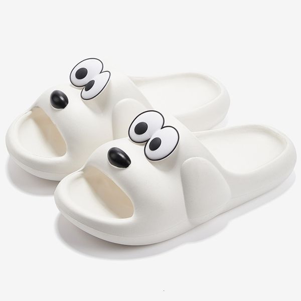 Тапочки милый мультипликационный дизайн щенка Женщины мягкие неквартирные сандалия
