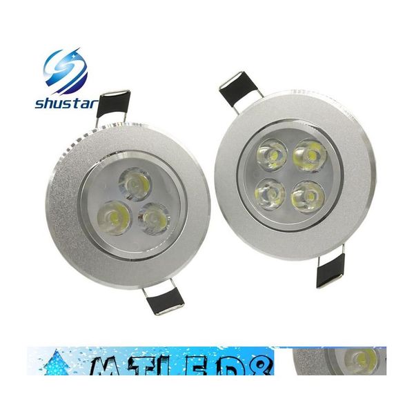 Downlights LED Spotlight 9W 12W Retornete parede do armário de baixo teto claro Lampo frio branco quente para iluminação Luzes de entrega de gota dh2vq