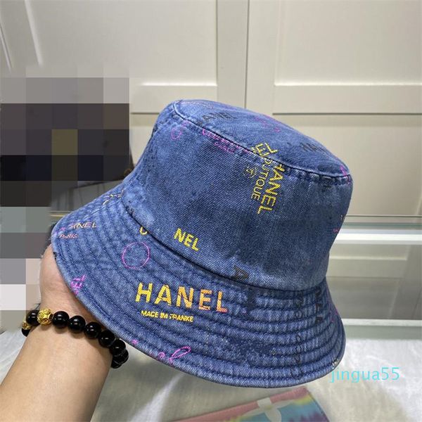 Womens Multicolour Reversible Canvas Bucket Hat Hat Fashion Designers Caps Hats Men Summer E.