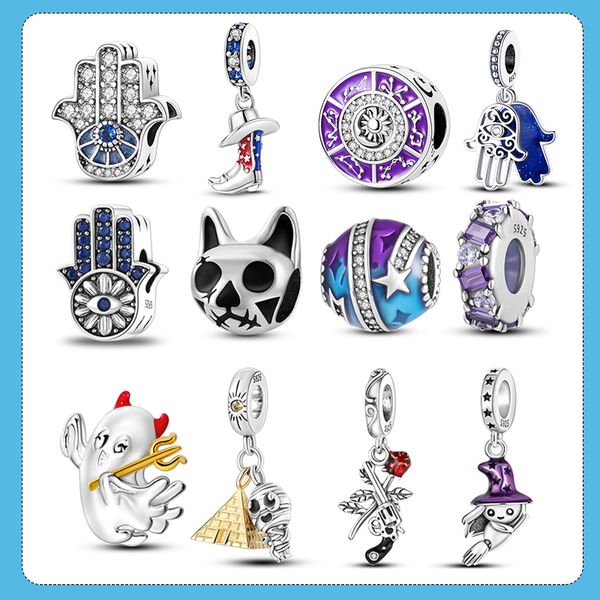 925 Silver Fit Pandora Original Charms Diy подвесные женские браслеты из бусинки и розы свисают