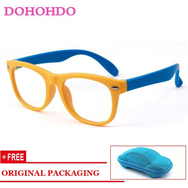 Óculos de sol Quadros de moda dohohdo 2023 Óculos de silicone de alta qualidade moldurar crianças claras óculos flexíveis para menino espetáculo óptico