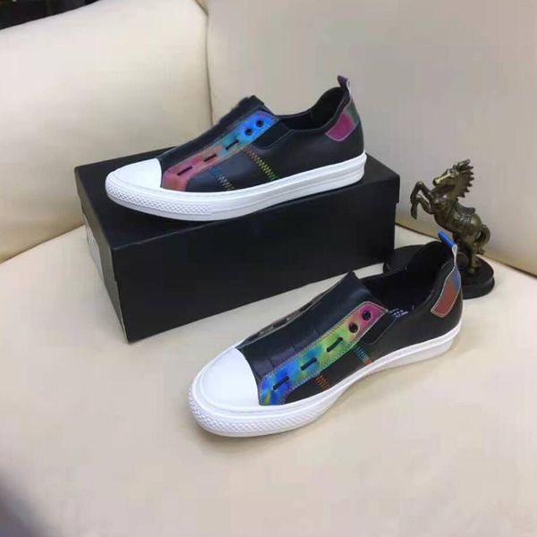 Moda Casual Scarpe Uomo Fondo morbido Sneakers da basket Italia Famoso Elastico Colore basso Graffiti Pelle Italia Designer Smorzamento Comode scarpe da ginnastica casual EU 38-45