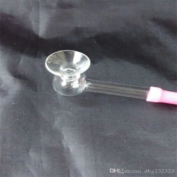 Narghilè Vaso per tromba trasparente Accessori per bong in vetro Tubi per fumatori in vetro colorato mini multi-