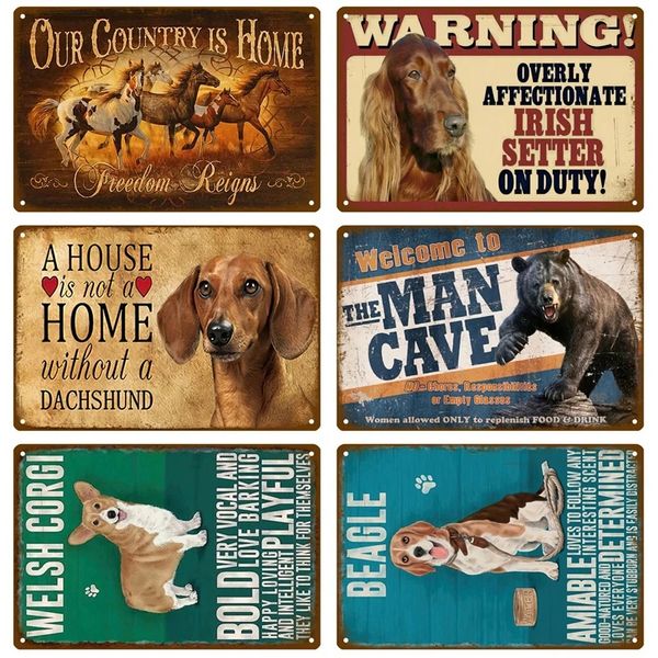 Bull Terrier Plak Metal İşaret Duvar Sanat Teneke İşaret Duvar Posterleri Vintage Ev Odası Ev Dekorasyonları Bar Aksesuarları Dekor İç 30x20cm W03