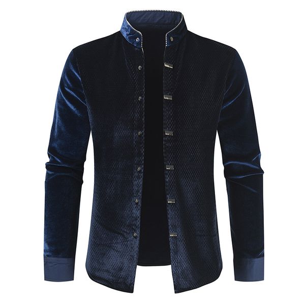 Camicie casual da uomo Camicia a maniche lunghe da uomo a maniche lunghe da uomo Felpa calda Top T-shirt di lusso da uomo di moda coreana da uomo 230320