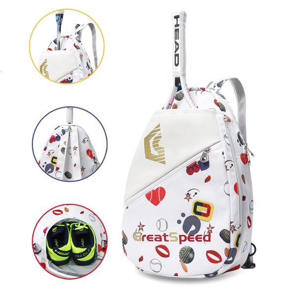 Bolsas de tênis Greatspeed Tenis Racket Backpack com tênis compartimento 2 in1 Bags esportivos de ombro infantil Badminton Tennis Bag 230320