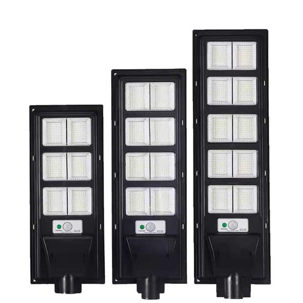 Lampione stradale solare a induzione a LED Lampada da parete a energia solare Luci di inondazione di sicurezza a led per esterni Telecomando per parcheggi di corte oemled