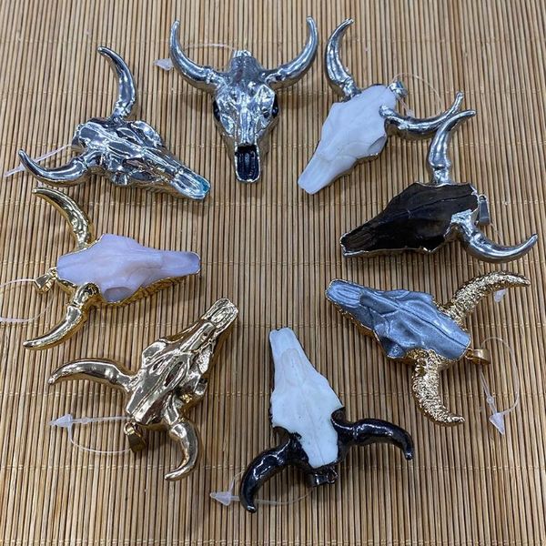 Ciondoli Ciondolo di gioielli di moda in resina a forma di testa di toro animale utilizzato per realizzare accessori per braccialetti di collane fai-da-te Dimensioni 46x46mm