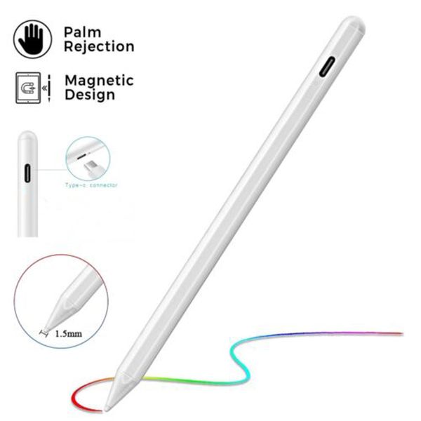 Caneta Stylus magnética para Apple Pencil com rejeição de palma 2ª geração para iPad Pro 11 polegadas 12,9 polegadas Touch Screen Tablet Active Stylus Pens