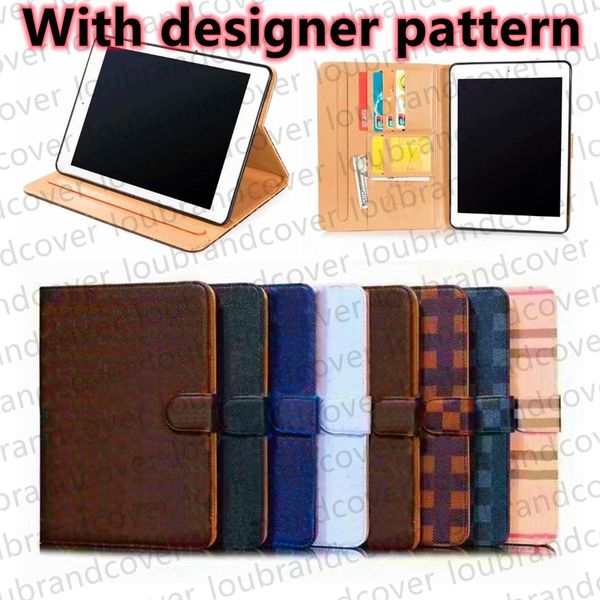 Top Designer Tablet PC iPad Hülle für iPad Pro 12,9 Mini 6 4 5 Hülle 9. 10. Generation 10,9 Air 10,5 Air 4 10,2 iPad Pro 11 Zoll Leder Original Monogramm Print Kartenhalter Cover