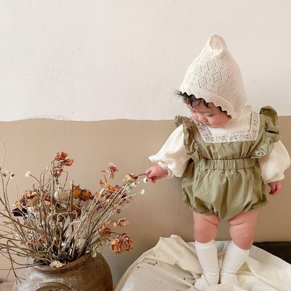 Kleidung Sets Baby Kleidung Mädchen Strampler Anzug Kleinkind Mädchen Floral Kinder Babys Zubehör Outdoor Sachen Sommer Prinzessin Kleid