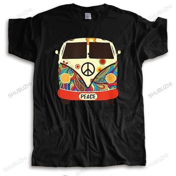 Herren-T-Shirts Herren-Sommer-Baumwoll-Marken-T-Shirt, lockeres T-Shirt Hippies Peace And Love Vintage-Freizeitoberteile für ihn, bedrucktes T-Shirt in Übergröße 230321